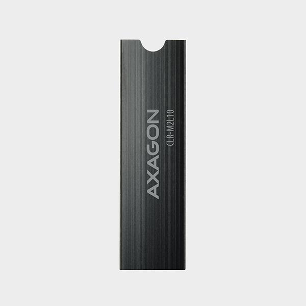 AXAGON CLR-M2L10, hliníkový pasívny chladič pre M.2 2280 SSD, výška 10 mm 