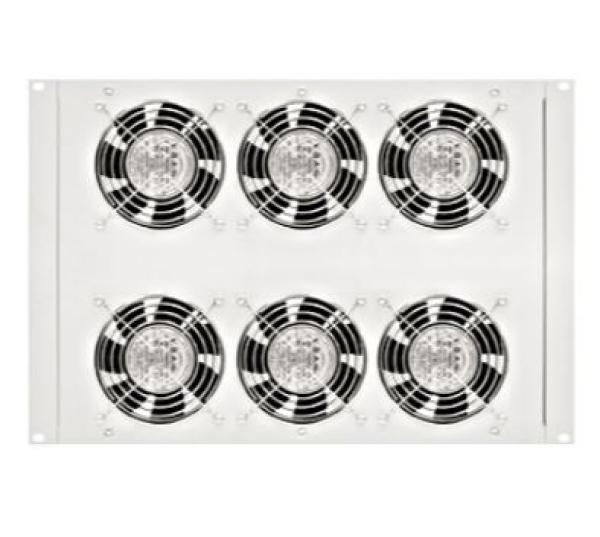 Horný/ spodný ventil.jednotka, 6x ventilátor, termostat, 8U