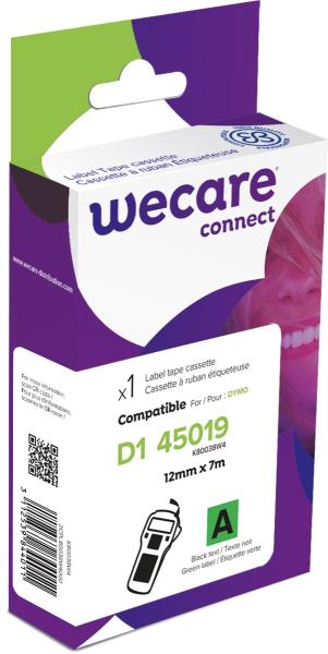WECARE ARMOR páska kompatibilná s DYMO S0720590, Black/ Green, 12MM*7M