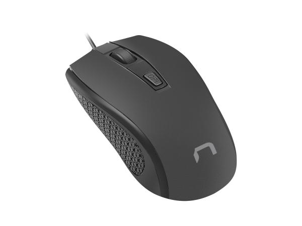 Natec optická myš HOOPOE 2/ 1600 DPI/ Kancelárska/ Optická/ 1 600 DPI/ Drôtová USB/ Čierna