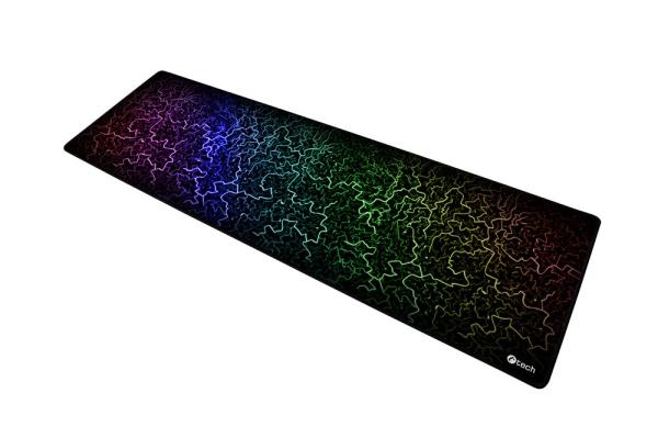 C-TECH Herná podložka pod myš ANTHEA ARC XL,  farebná,  na hranie,  900x270x4mm,  obšité okraje