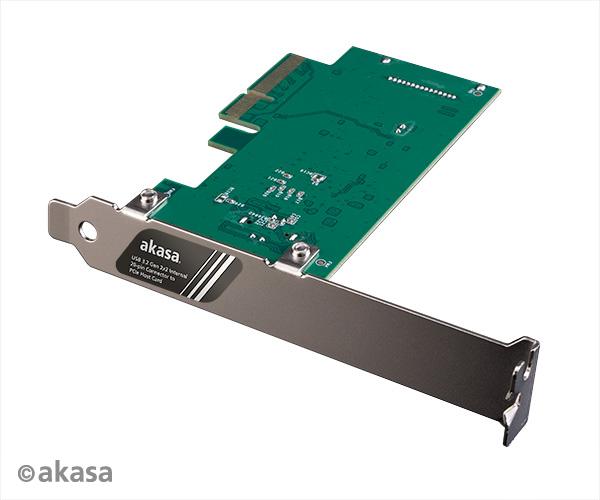AKASA PCIe karta USB 3.2 Gen 2x2 interný konektor