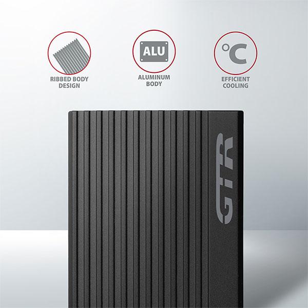AXAGON EEM2-GTR, USB-C 3.2 Gen 2 - M.2 NVMe SSD kovový THIN RIB box 