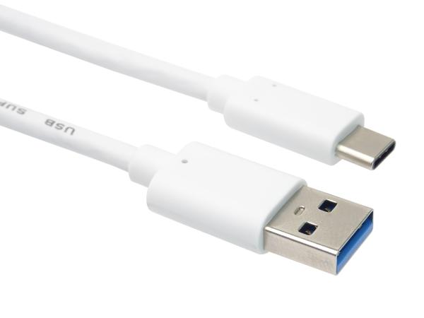 PremiumCord kábel USB-C - USB 3.0 A (USB 3.2 generation 2, 3A, 10Gbit/ s) 3m biela 
