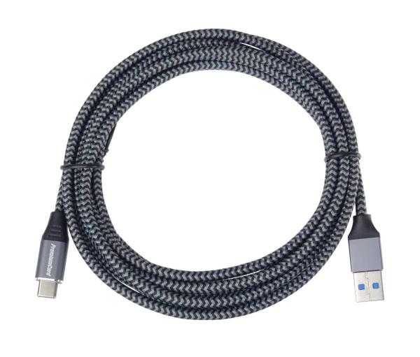 PremiumCord kábel USB-C - USB 3.0 A (USB 3.1 generation 1, 3A, 5Gbit/ s) 3m oplet 