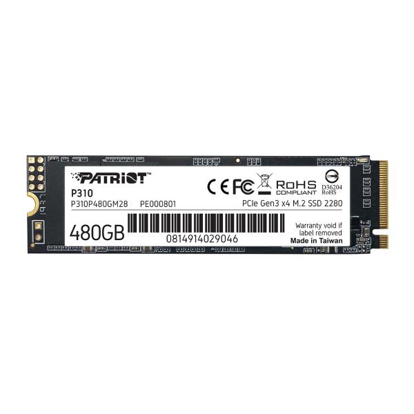 PATRIOT P310/ 480GB/ SSD/ M.2 NVMe/ 5R