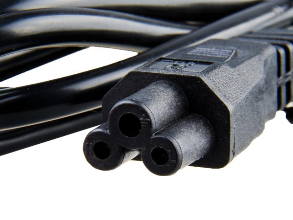 Nabíjací kábel AVACOM L-E pre notebookové zdroje trojpinové (trojlístok) dlhý 1, 8m 