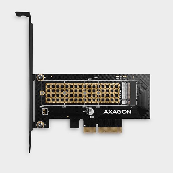AXAGON PCEM2-N, PCIe x4 - M.2 NVMe M-key slot adaptér, vr. LP 