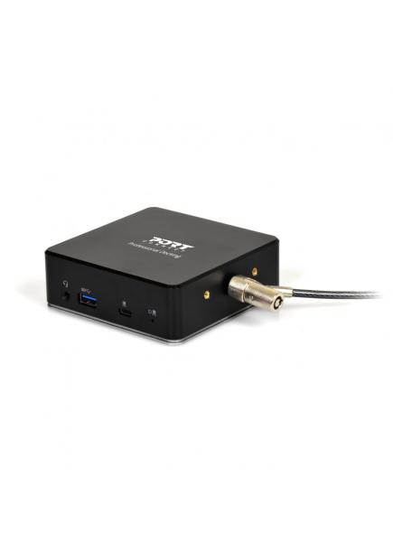 PORT CONNECT Dokovacia stanica 8v1 USB-C, USB-A, dual video, HDMI, Ethernet, audio, USB 3.0 