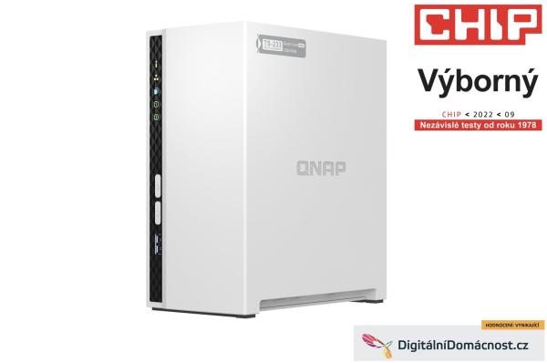QNAP TS-233 (4core 2, 0 GHz + NPU, 2GB DDR4 RAM, 2x SATA, 1x GbE, 1x USB 2.0, 1x USB 3.2)