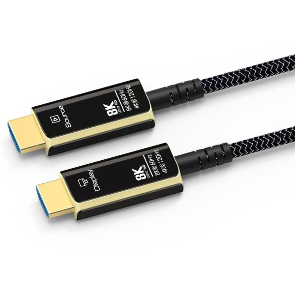 PremiumCord Ultra High Speed HDMI 2.1 optický fiber kábel 8K @ 60Hz, pozlátené 5m 