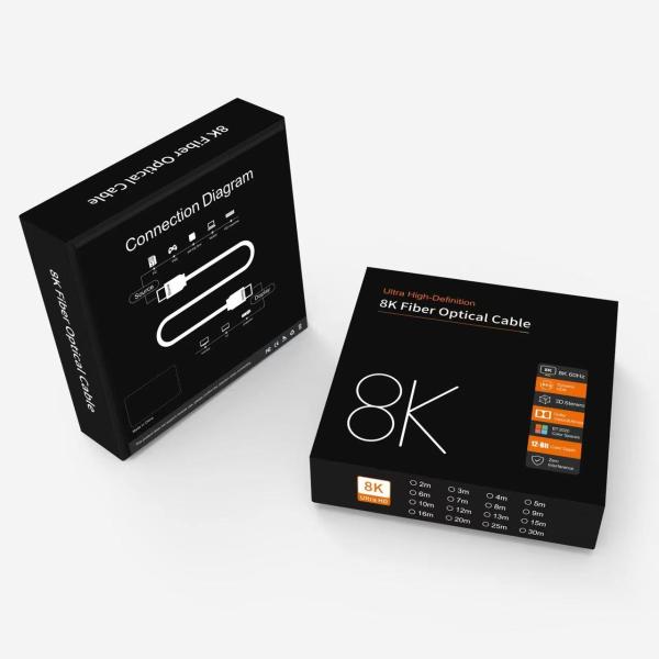 PremiumCord Ultra High Speed HDMI 2.1 optický fiber kábel 8K @ 60Hz, pozlátené 5m 