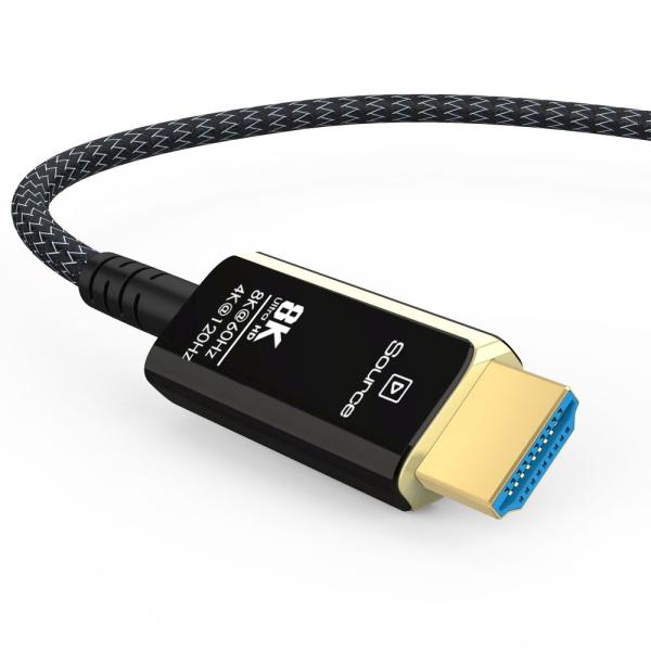 PremiumCord Ultra High Speed HDMI 2.1 optický fiber kábel 8K @ 60Hz, pozlátené 15m 