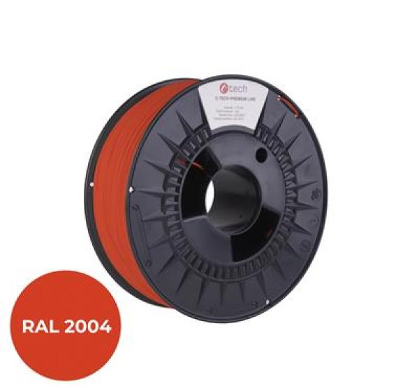 Tlačová struna (filament) C-TECH PREMIUM LINE, PETG, oranžová pravá, RAL2004, 1, 75 mm, 1kg