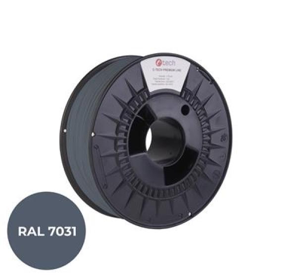 Tlačová struna (filament) C-TECH PREMIUM LINE, PETG, šedomodrá, RAL7031, 1, 75mm, 1kg