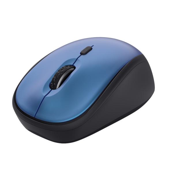 TRUST YVI+/ Kancelárska/ Optická/ Pre pravákov/ 1 600 DPI/ Bezdrôtová USB/ Modrá 