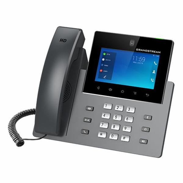 Grandstream GXV3450 SIP video telefón, 5" IPS bar.dot.displ., 16 SIP účty, Android11, WiFi, BT, PoE+ 