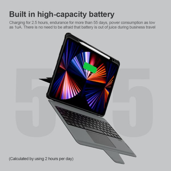 Nillkin Bumper Combo Keyboard Case pre iPad Pro 12.9 2020/ 2021/ 2022/ Air 13 2024/ 2025 Black 