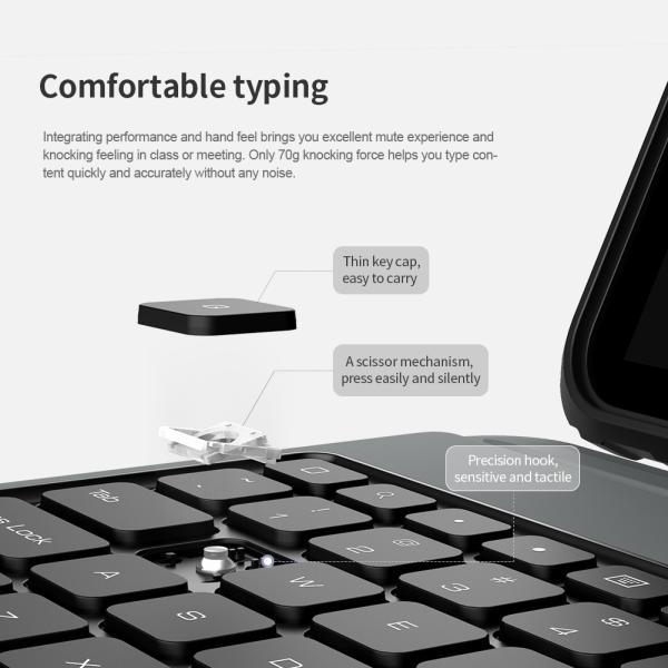 Nillkin Bumper Combo Keyboard Case pre iPad Pro 12.9 2020/ 2021/ 2022/ Air 13 2024/ 2025 Black 