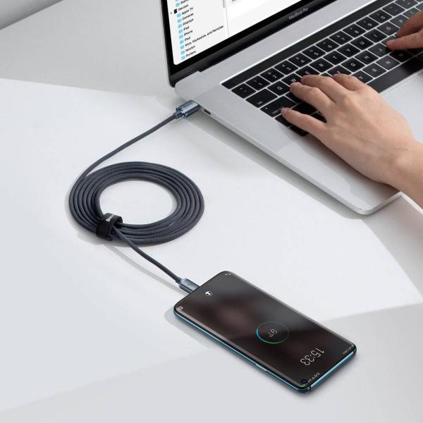 Baseus CAJY000701 Crystal Shine Series Dátový Kábel USB-C - USB-C 100W 2m Black 