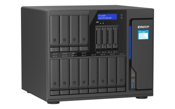 QNAP TS-1655-8G (8core 2, 8 GHz, 8 GB RAM, 12 x 3, 5 "+4 x 2, 5" SATA, 2 x M.2 NVM slot, 2 x 2, 5 GbE, 3 x PCIe) 
