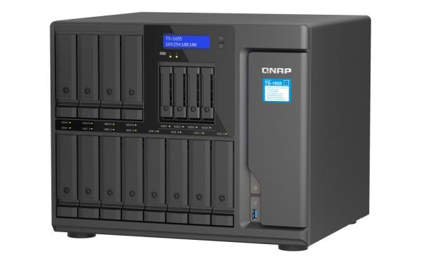 QNAP TS-1655-8G (8core 2, 8 GHz, 8 GB RAM, 12 x 3, 5 "+4 x 2, 5" SATA, 2 x M.2 NVM slot, 2 x 2, 5 GbE, 3 x PCIe) 
