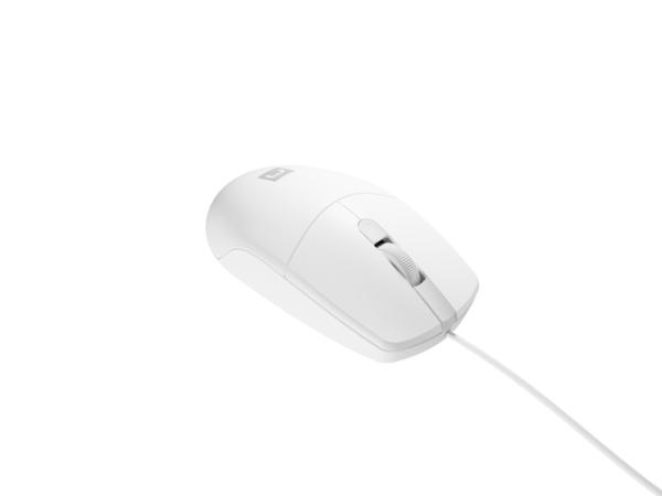 Natec optická myš RUFF 2/ 1 000 DPI/ Kancelárska/ Optická/ 1 000 DPI/ Drôtová USB/ Biela 