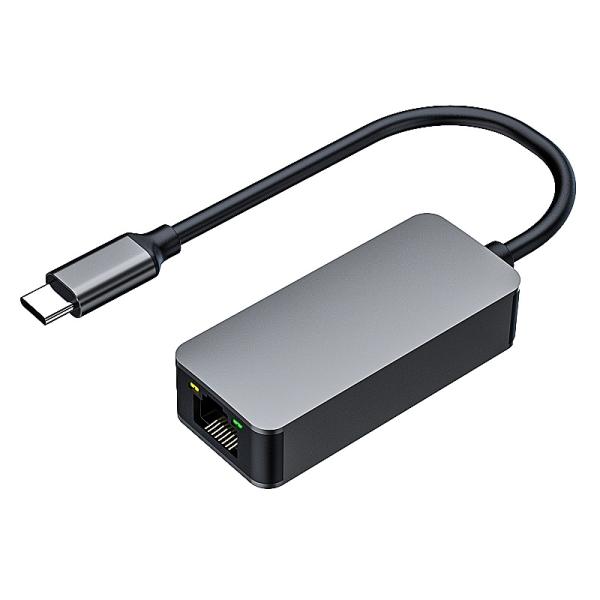 PremiumCord adaptér USB-C -> LAN RJ45 ETHERNET 2, 5 G/ 1000 MBIT Aluminium