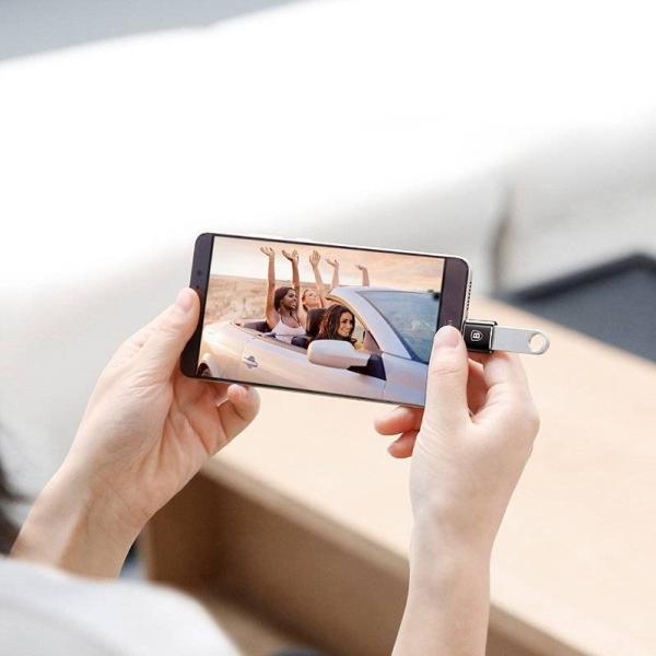 Baseus CATOTG-01 Adaptér z USB-A na USB-C Black 
