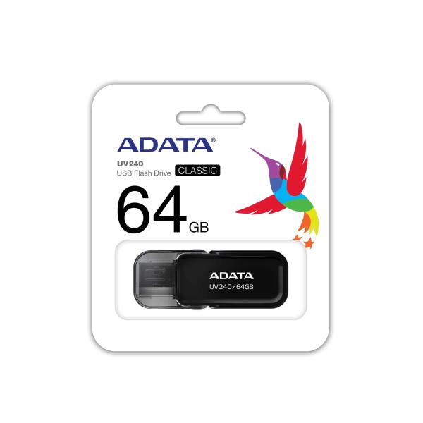 ADATA UV240/ 64GB/ USB 2.0/ USB-A/ Čierna 