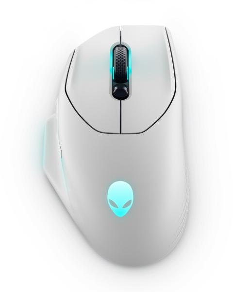 Dell Alienware 620M/ Herná/ Optická/ Pre pravákov/ 26 000 DPI/ Drôtová+bezdrôtová/ Biela