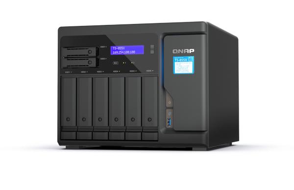 QNAP TS-855X-8G (8core 2, 8GHz, 8GB RAM, 6x 3, 5" +2x 2, 5", 2x M.2 NVMe, 2x PCIe, 1x 10GbE, 2x 2, 5GbE)