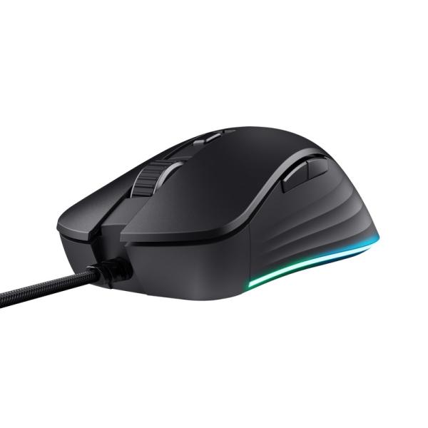 Trust GXT924 YBAR+/ Herná/ Optická/ Pre pravákov/ 25 600 DPI/ Drôtová USB/ Čierna 