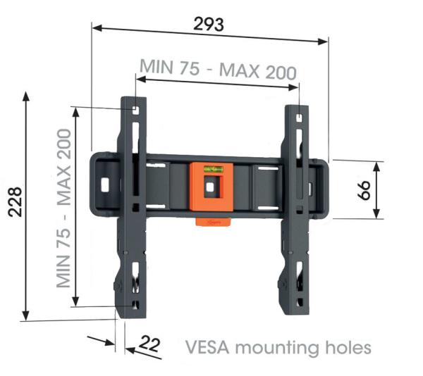 Vogel"s TVM 1203, fixný TV držiak pre obrazovky 19-50", 30 kg 