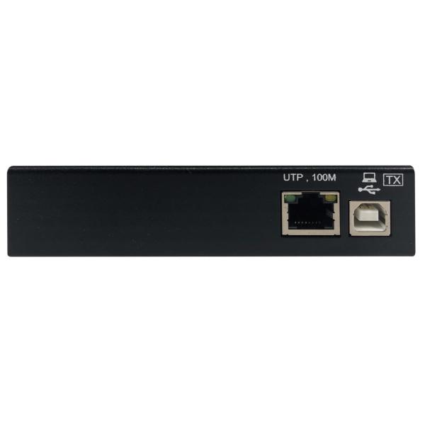 Extender, 4-port USB 2.0 cez Cat6, ESD ochrana, PoC, priemyselný, možnosť montáže, 100mm 