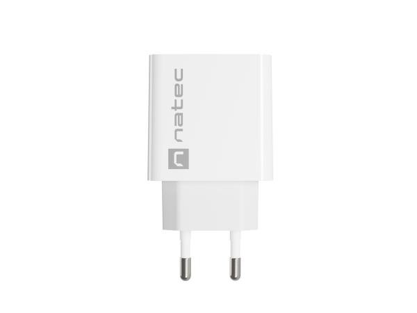 Univerzálna nabíjačka Natec RIBERA 18W 1X USB-A, biela 