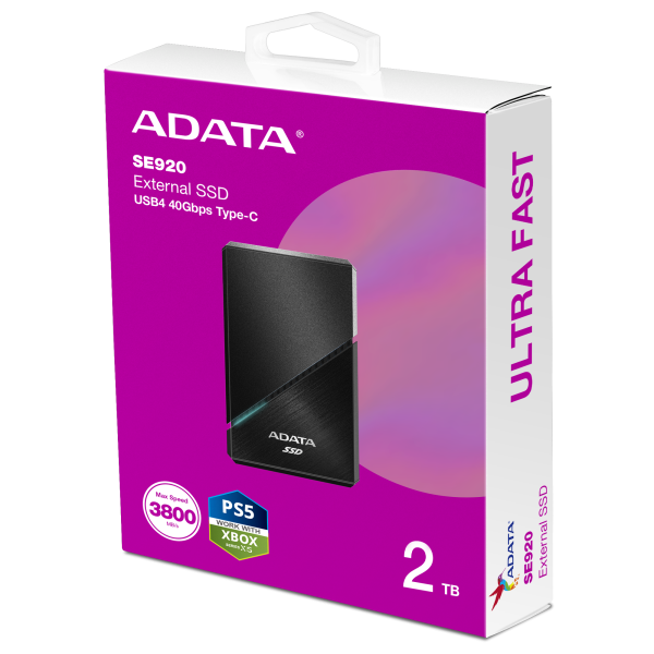 ADATA SE920/ 2TB/ SSD/ Externá/ Čierna/ 5R 