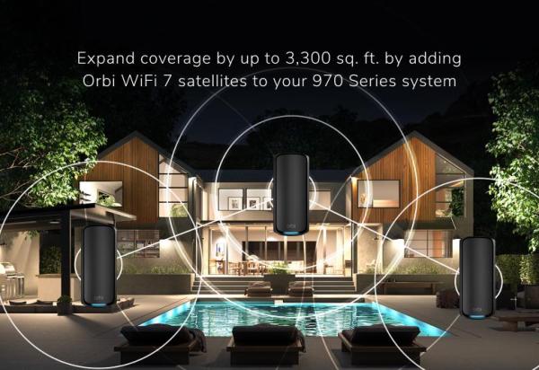 NETGEAR ORBI9 QB WIFI7 BLK SATELLITE 