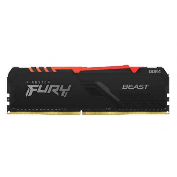 Kingston FURY Beast/ DDR4/ 32GB/ 3200MHz/ CL16/ 4x8GB/ RGB/ Black 