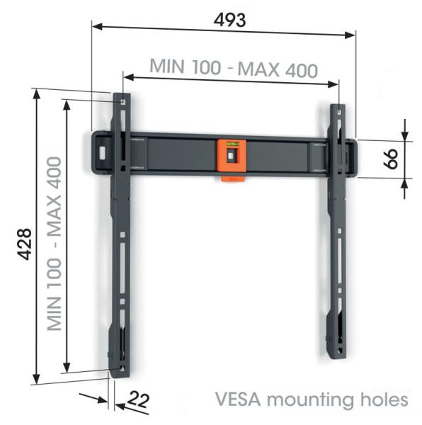 Vogel"s TVM 1403, fixný TV držiak pre obrazovky 32-77", 50 kg 