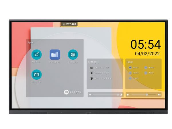 75" LED SHARP PN-L752B, 3840x2160, 16/ 7, 400cd, touch
