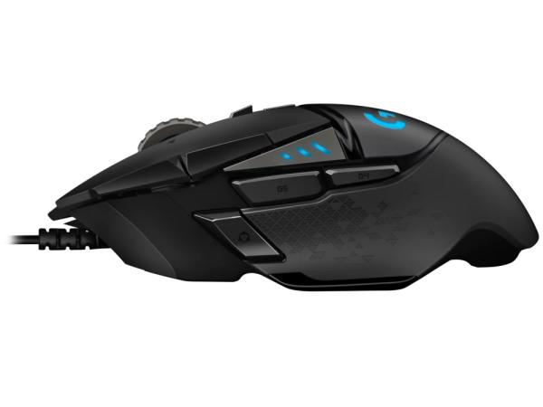 Logitech G502 HERO/ Herná/ Optická/ Pre pravákov/ 25 600 DPI/ Drôtová USB/ Čierna 