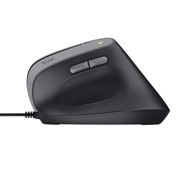 Trust Bayo II/ Vertikálna/ Optická/ Pre pravákov/ 2 400 DPI/ Drôtová USB/ Čierna 