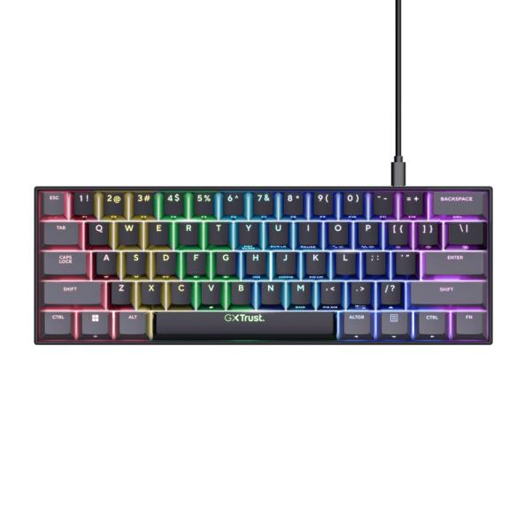 Trust Gaming GXT 867 Acira/ Drôtová USB/ US layout/ Čierna