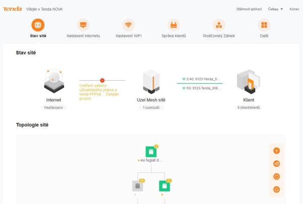 Tenda Nova EX3 (2-pack) WiFi 6 AX1500 Mesh Gigabit systém, 4xGLAN/ GWAN, WPA3, VPN, CZ aplikácie 