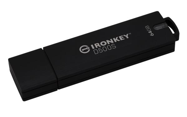 Kingston Ironkey D500S/ 64GB/ USB 3.2/ USB-A/ Čierna