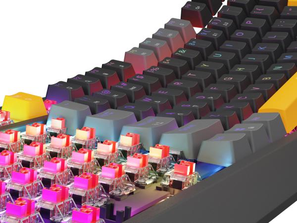 Genesis herná klávesnica THOR 230/ TKL/ RGB/ Outemu Red/ Drôtová USB/ US layout/ Anchor Positive Šedá 