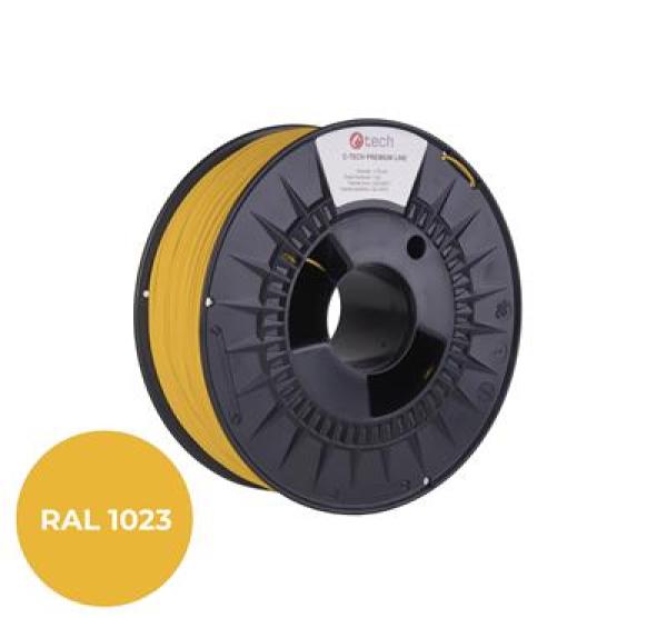 Tlačová struna (filament) C-TECH PREMIUM LINE, ABS, dopravná žltá, RAL1023, 1, 75mm, 1kg