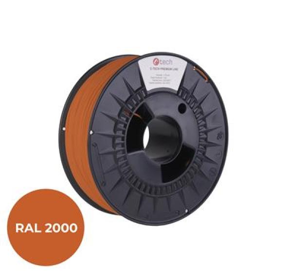 Tlačová struna (filament) C-TECH PREMIUM LINE, ABS, žltooranžová, RAL2000, 1, 75mm, 1kg