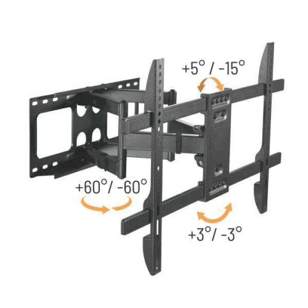 Výsuvný držiak Brateck LPA69-466 pre TV 37"-80" 60kg polohovateľný nástenný Heavy Duty 